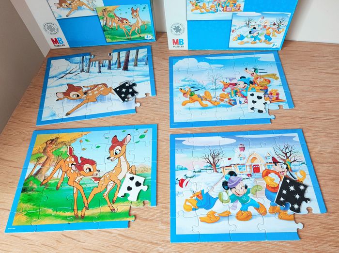 🦄 Lot de 2 x 2 puzzles Disney - 25 pièces - MB 🦄 - photo numéro 2