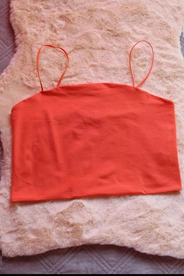 Top court orange - Pimkie - taille XL -  très bon état - photo numéro 3