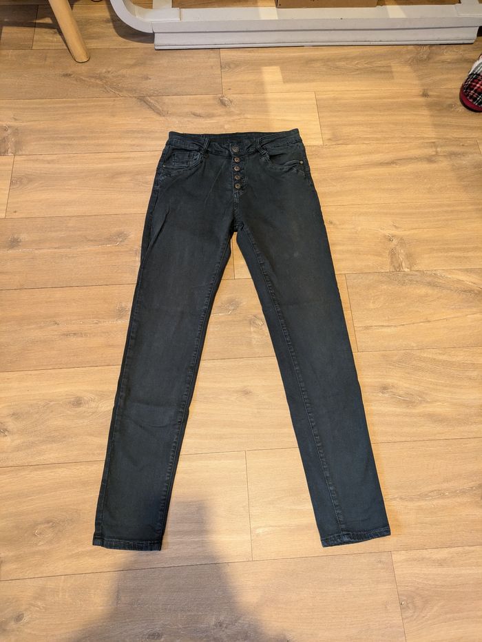 Jean Bleu canard gris L