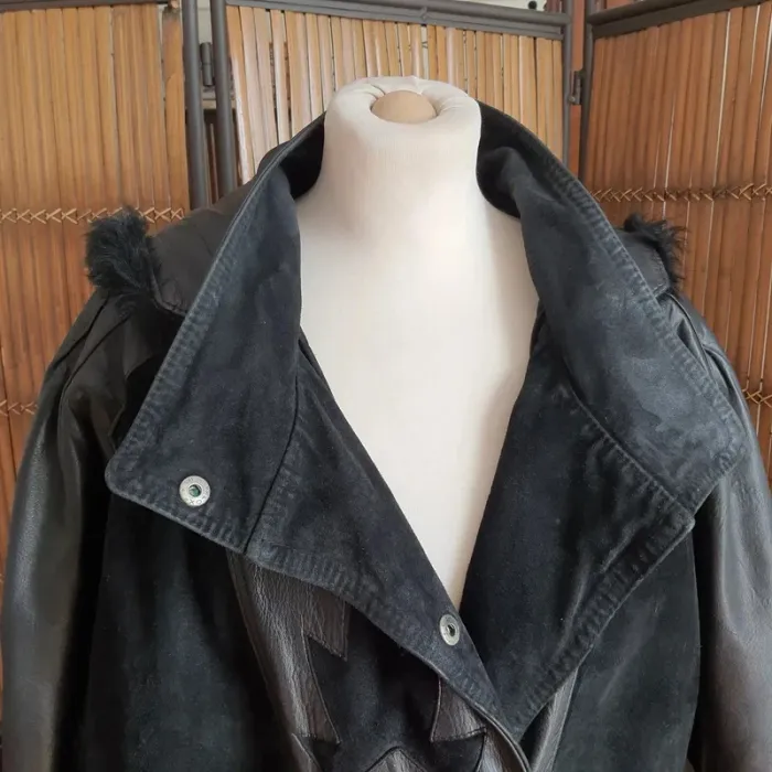 Manteau femme cuir et peaux "Berann" taille L Made in France - photo numéro 3