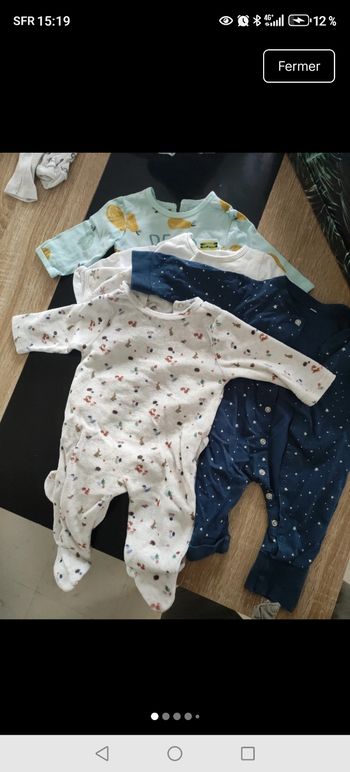 Lot pyjamas 3 mois