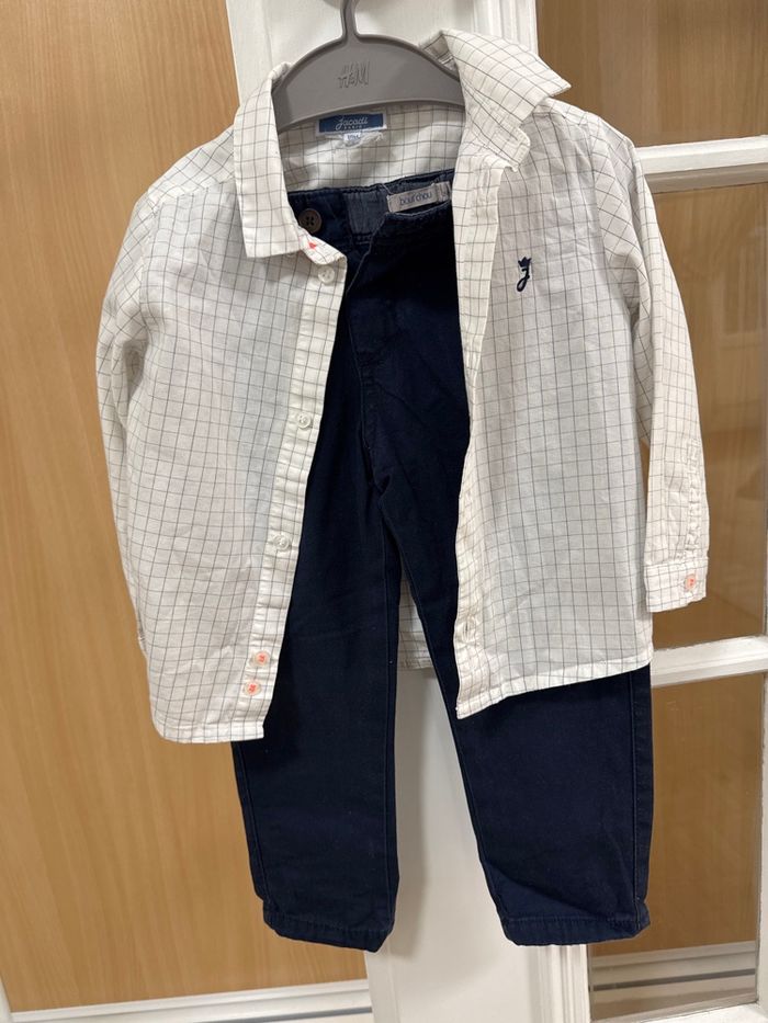 Lot 3 pièces pantalon chemise veste - photo numéro 2