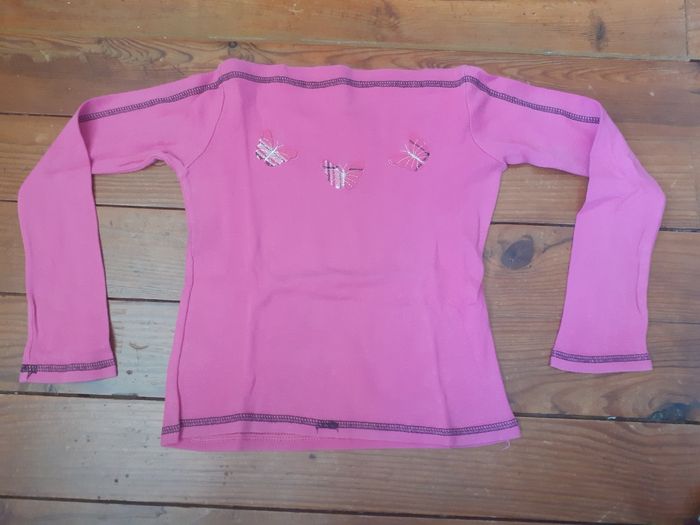 Sweet rose col bateau motif papillons