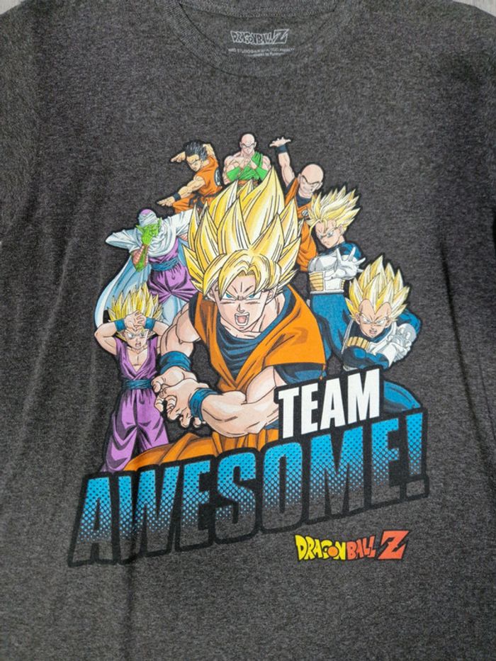 T shirt Imprimé Licence Dragonball Z Gris Foncé Taille 11 ans - photo numéro 2