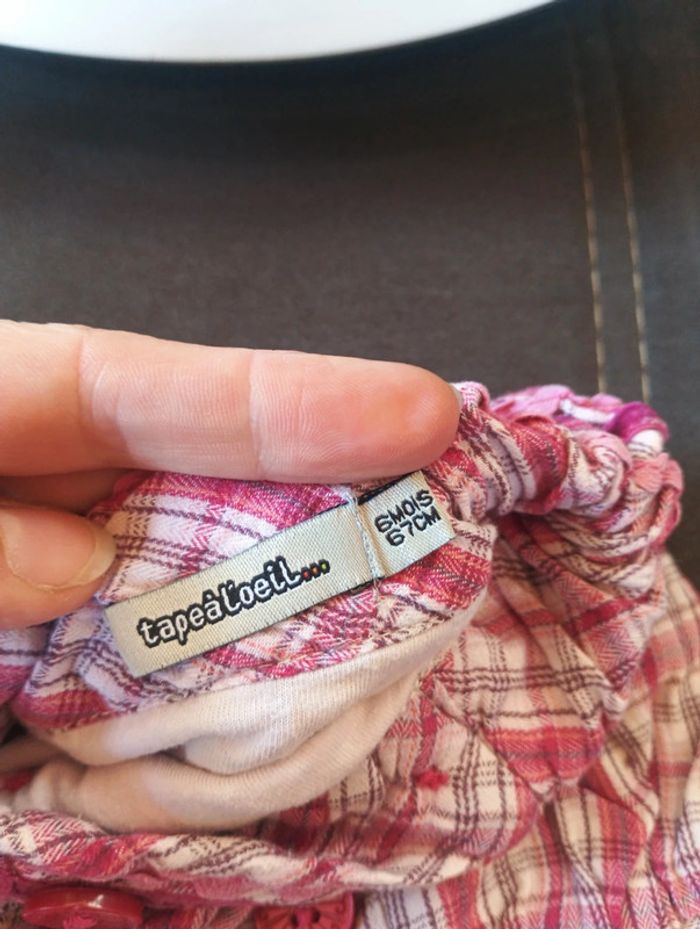 Jupe à carreaux Fille 6 mois Tao - photo numéro 3