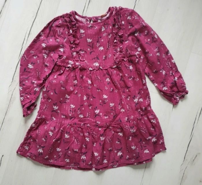 Robe Tape à l'œil, Rose framboise, Taille 8 ans - photo numéro 2