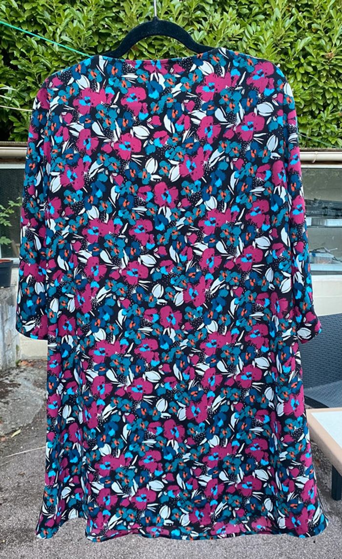 Robe droite fleurie Promod Taille 38 - photo numéro 3