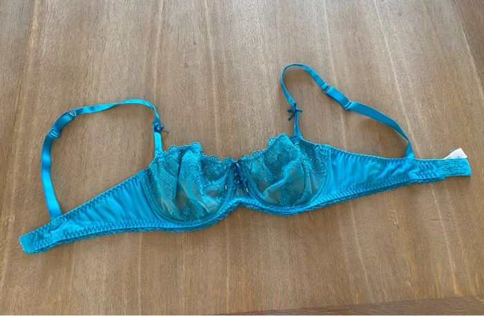 Soutien-gorge dentelle turquoise Antinea 90D - photo numéro 3