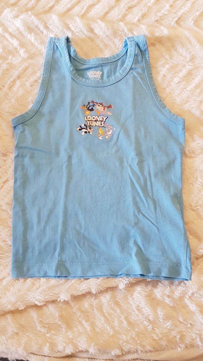 T-shirt débardeur bleu