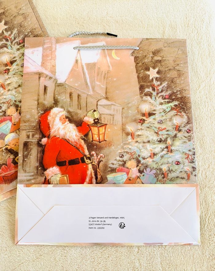 Lot de 3 grandes pochettes Père Noël Vitrine Magique - photo numéro 3