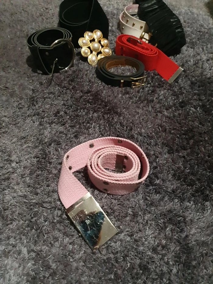 Ceinture toile rose comme Barbie - photo numéro 2