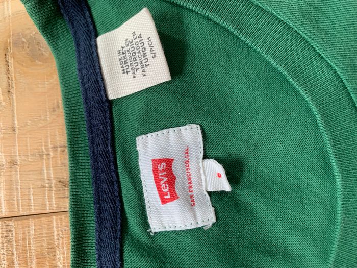T-shirt Levi's Vert, Blanc et Bleu marine - photo numéro 3