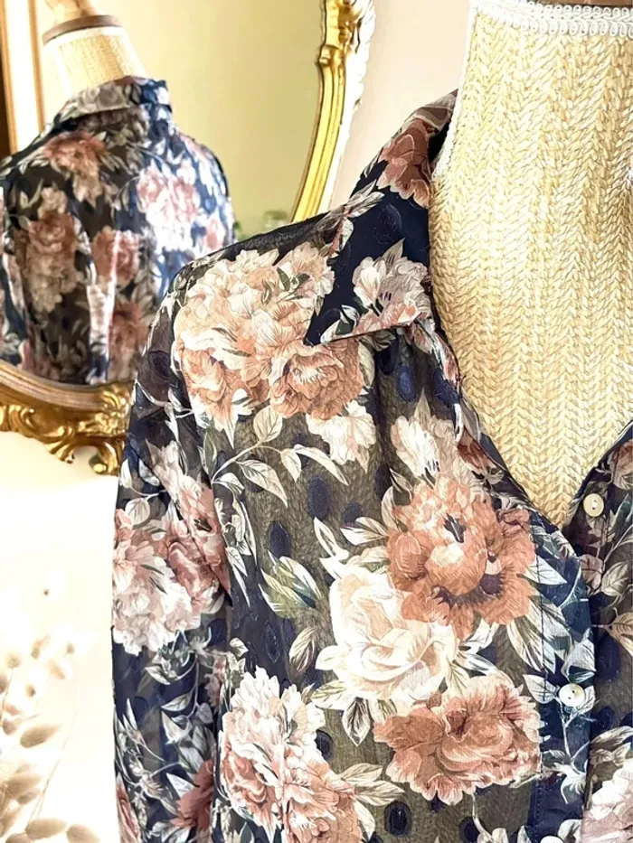 Sublime Haut manche longue Transparent Floral Sophyline taille M/L - photo numéro 19