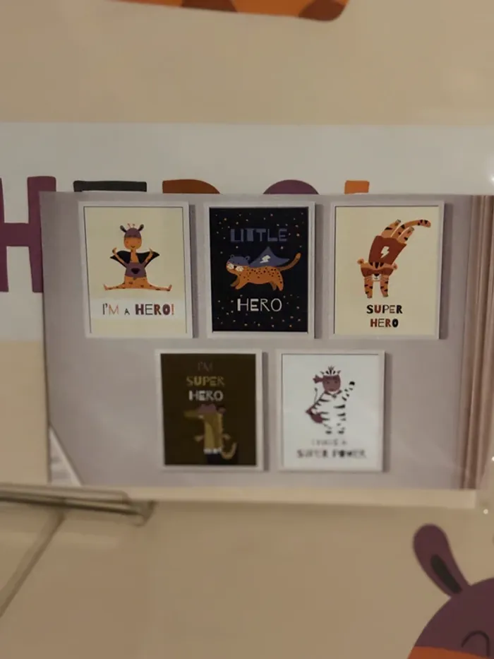 Affiches “Super Hero Jungle” pour chambre enfant - photo numéro 2