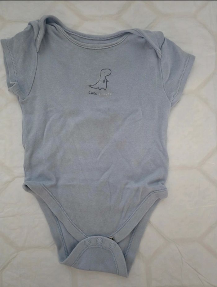 Lot 5 Bodys Bébé Manches Courtes - Tons de Bleu & Gris - 12 Mois - photo numéro 6