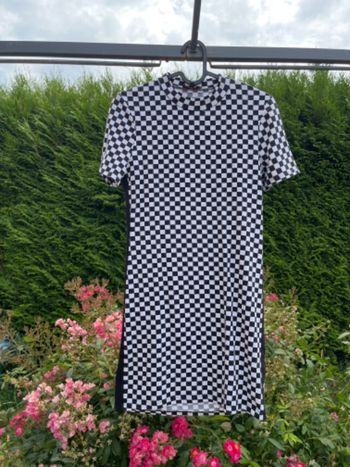 Robe carreaux noir et blanc