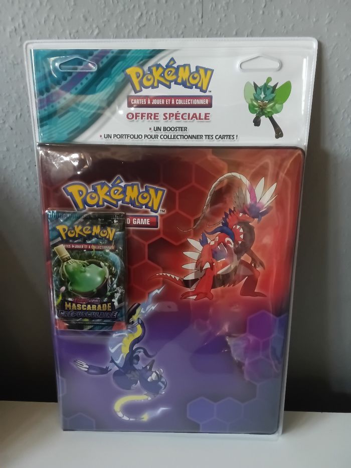 Pokemon booster mascarade crépusculaire et portfolio