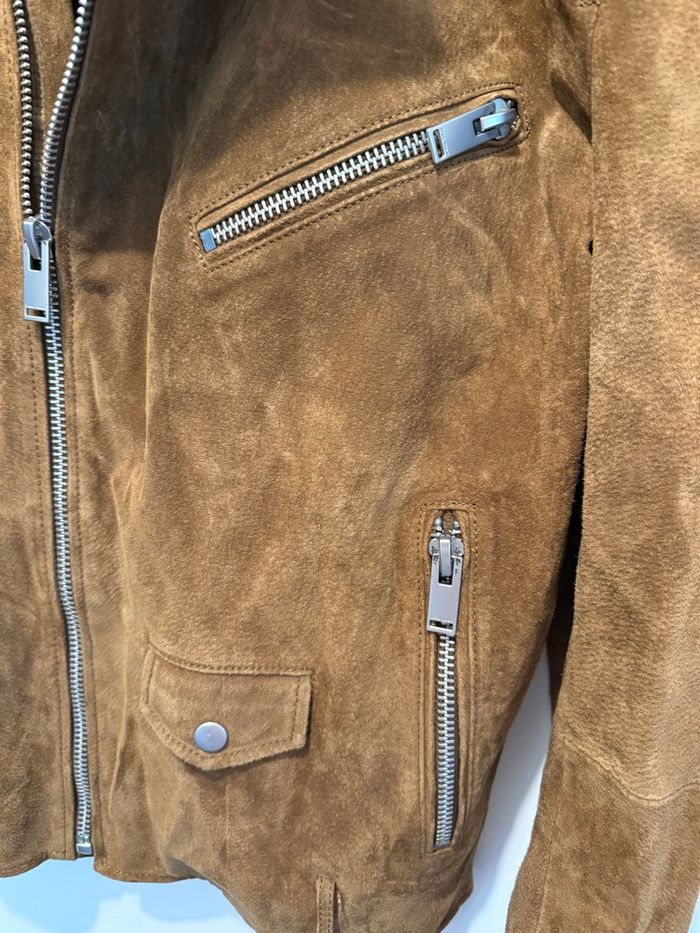 Veste perfecto en cuir homme Zara taille L - photo numéro 3