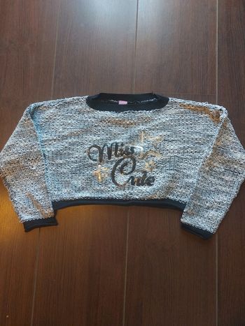 Pull court avec sequins