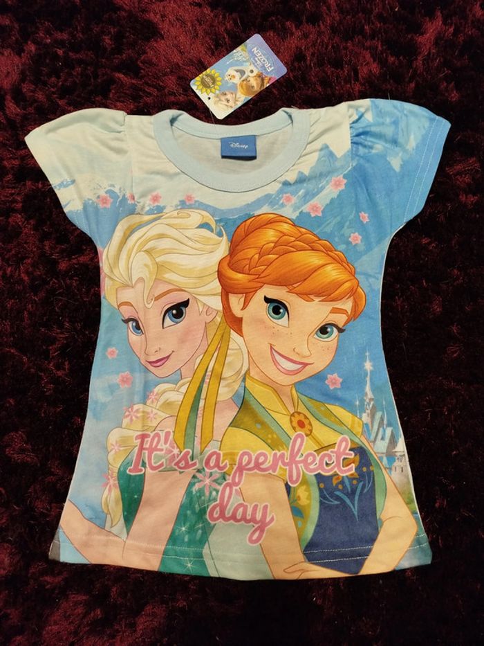 t-shirt la reine des neiges anna elsa disney