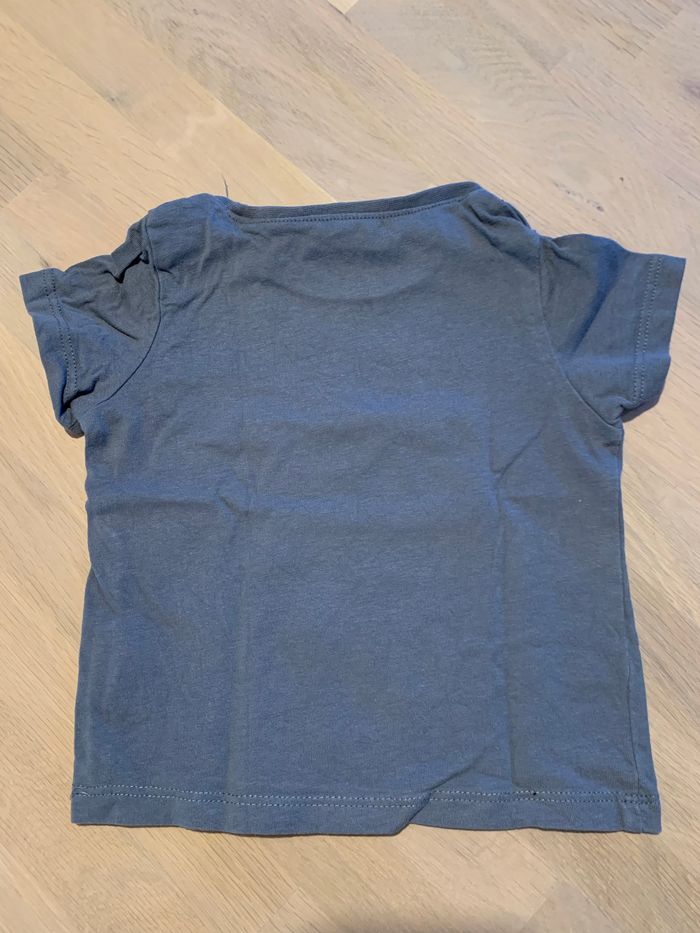 Tee shirt 9 mois bleu gris - photo numéro 4