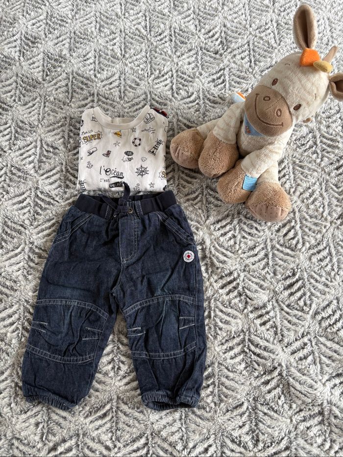 Ensemble t-shirt et jean Terre de Marins 9 mois
