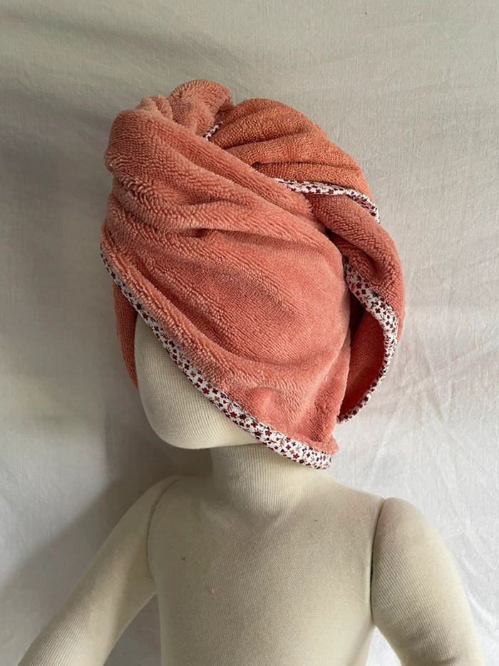 Turban marsala éponge bambou