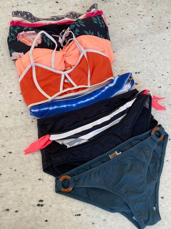 Lot maillot de bain 2 pièces dépareillés 38