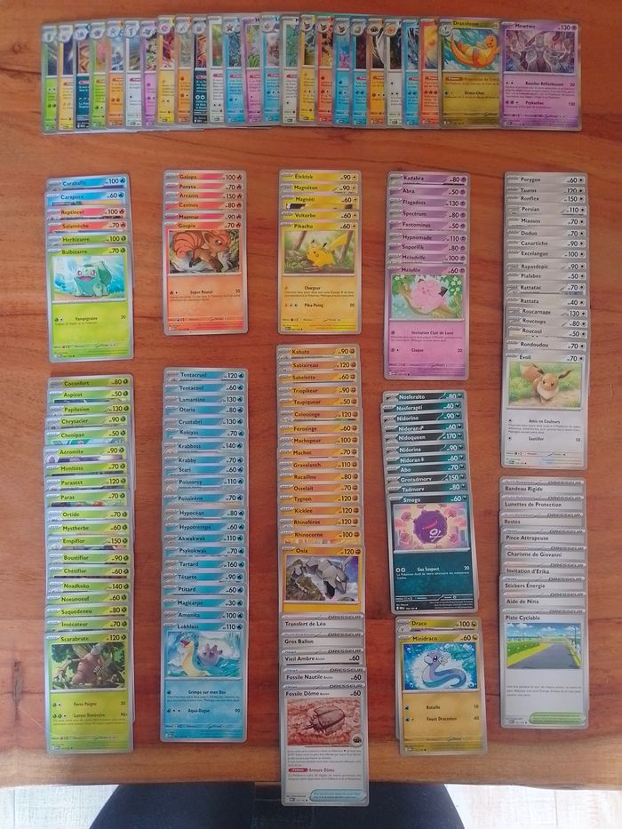 Pokémon - Set co/unco/holos 151 complet - 153 cartes sur les 165 de l'extension - photo numéro 2
