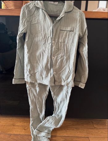 Pyjama Monoprix Teens 12 ans - gaze de coton vert 