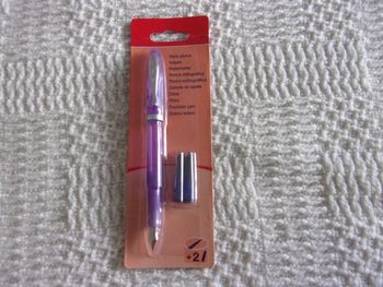 stylo plume avec 2 cartouches