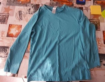 T-shirt manche longue bleu