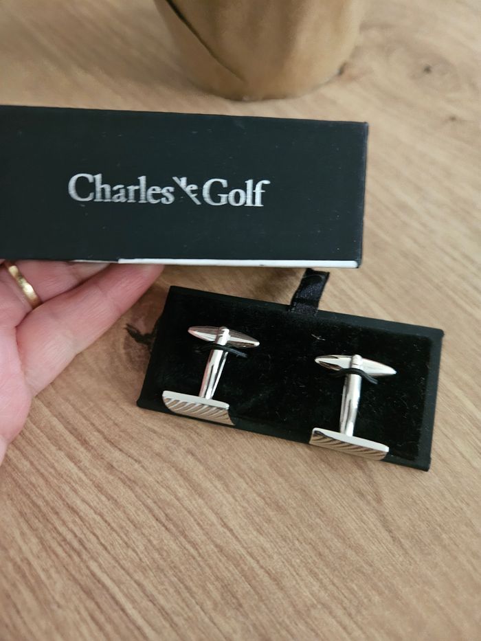 Boutons de manchette carrés - photo numéro 3