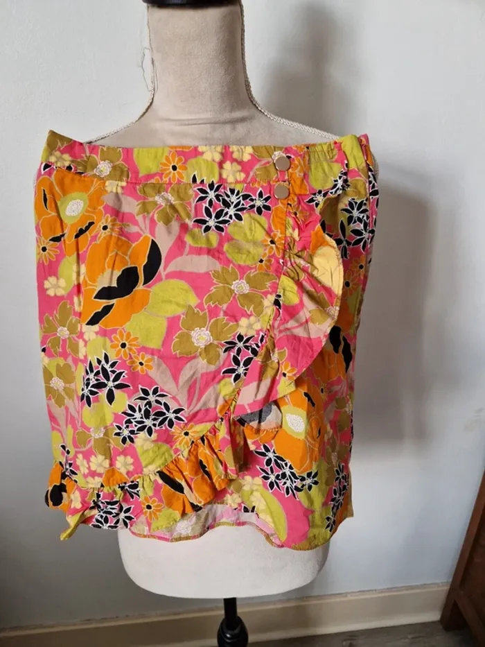 Jupe a fleur coloré nafnaf taille 36