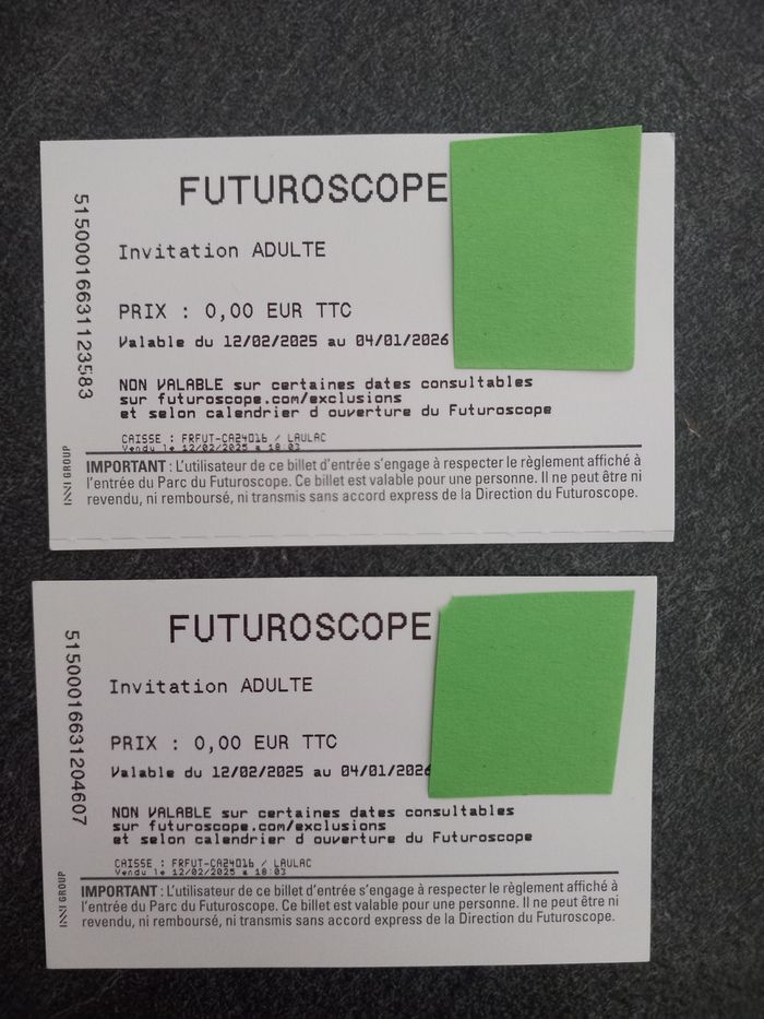 2 entrées adultes Futuroscope - photo numéro 2