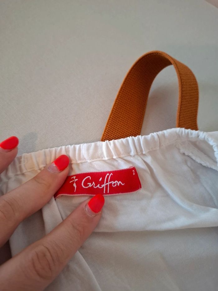 Blouse blanche bohème Fleurie Griffon taille M 38 - photo numéro 12