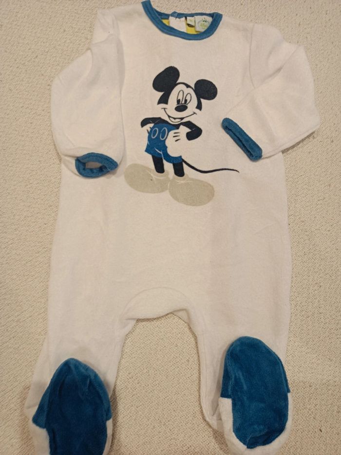 Pyjama velours bébé Mickey