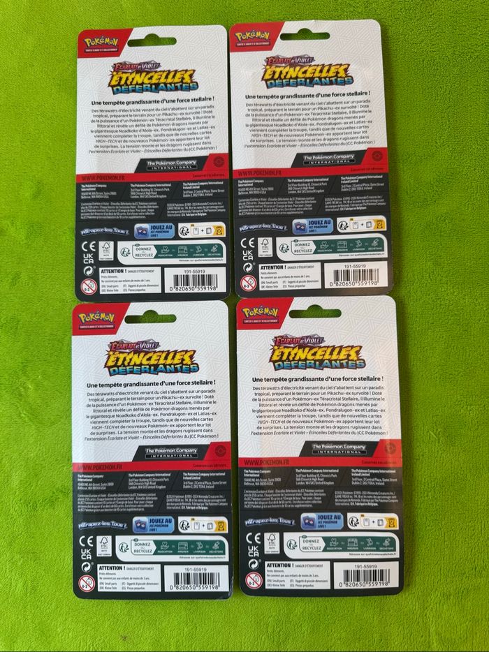 Lot de 4 Boosters Blisters Latios Pikachu Pokémon EV08 Étincelles Déferlantes Neuf et Scellé - photo numéro 4