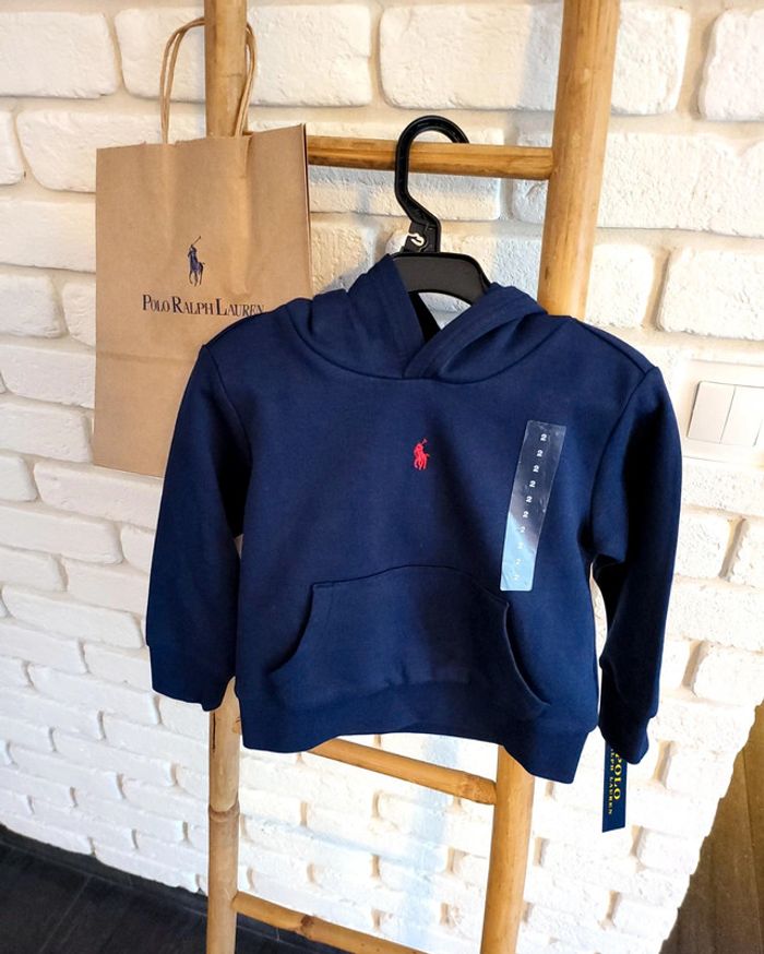 Sweat capuche Ralph Lauren mixte bleu taille 2 ans - photo numéro 13
