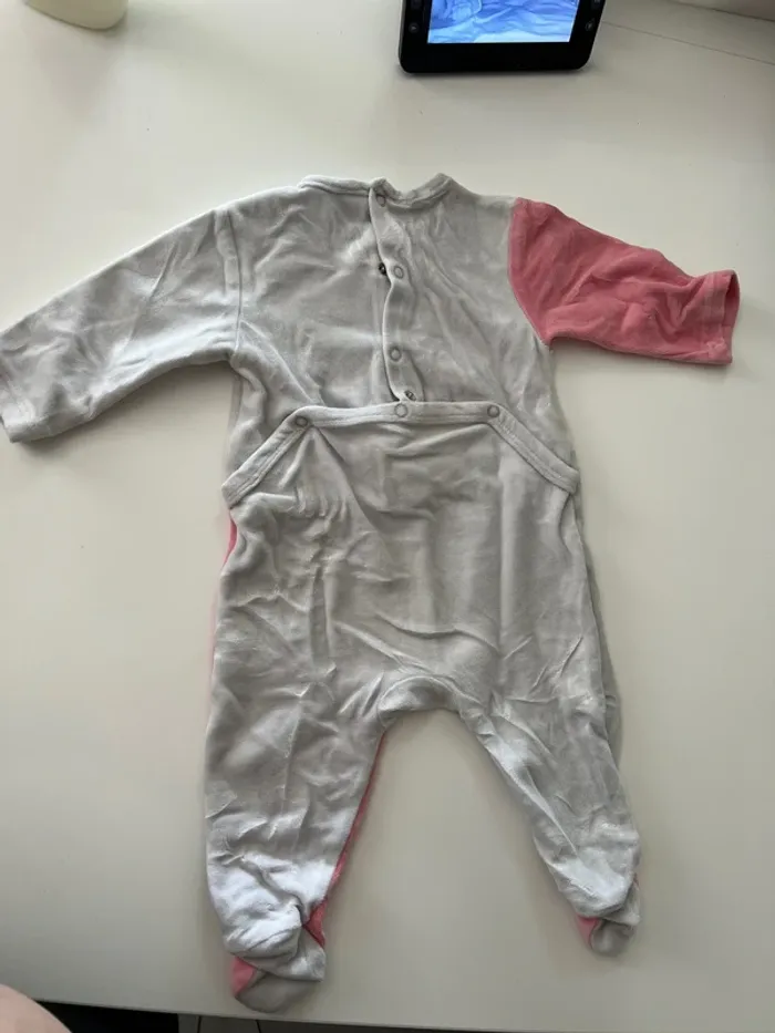 Pyjama velours Tex Baby – 6 mois - photo numéro 3