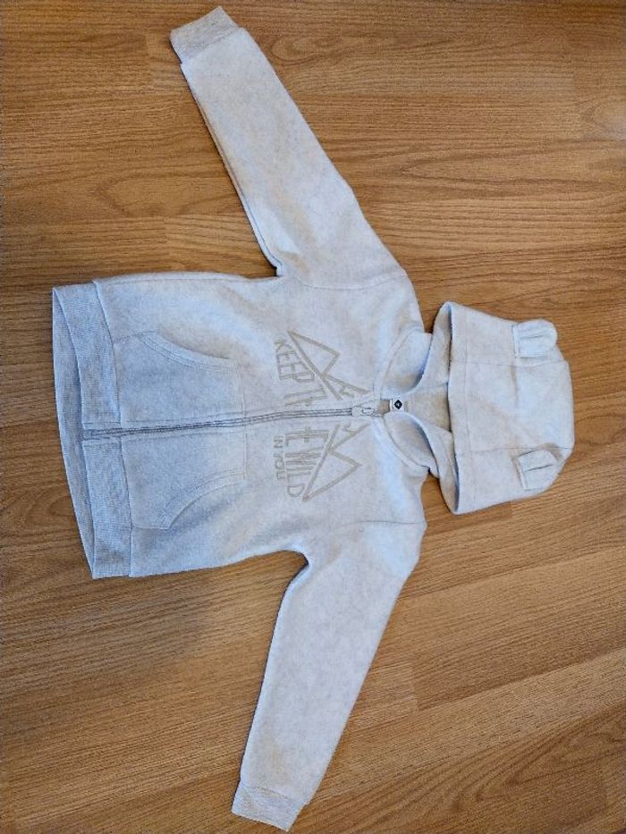 Veste de sport grise capuche à oreilles Z