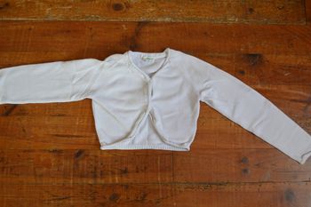 Gilet boléro Vertbaudet 8 ans blanc