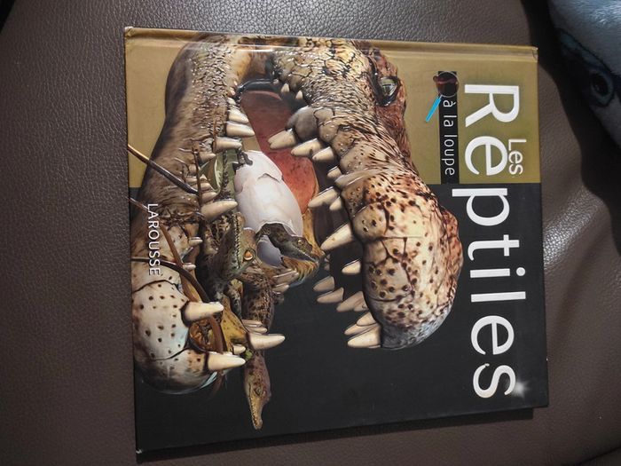 Livre les reptiles à la loupe Larousse