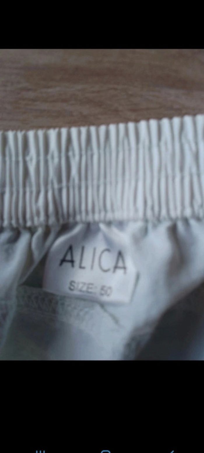 Pantacourt blanc femme taille 48 alica - photo numéro 3