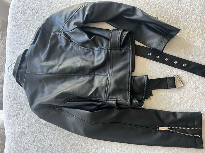 Blouson aviateur en simili neuf taille s - photo numéro 3