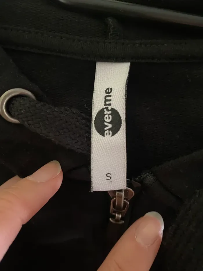 Sweat zippé noir Everme Taille S - photo numéro 3