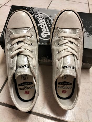 Baskets basses argent