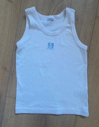 Débardeur tricot de peau sans manches petit bateau