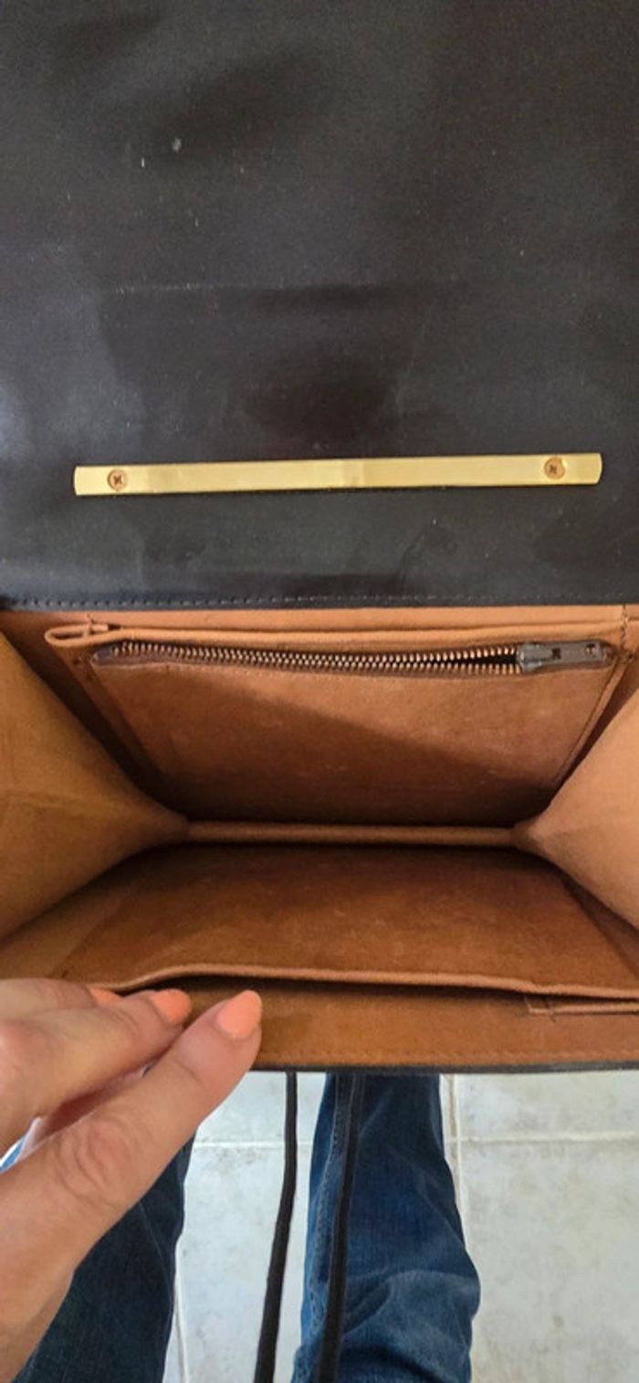 Petit Sac Vintage en Cuir Box-Calf années 1960-1970 - photo numéro 5