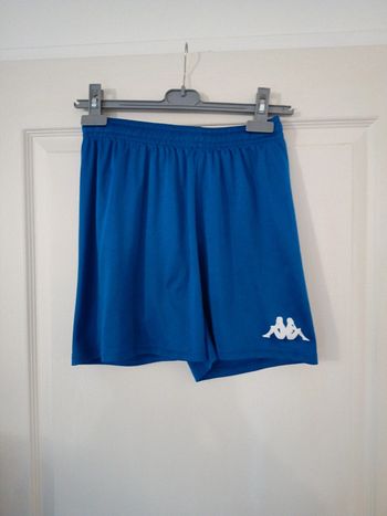 Short de foot Kappa bleu taille 14 ans